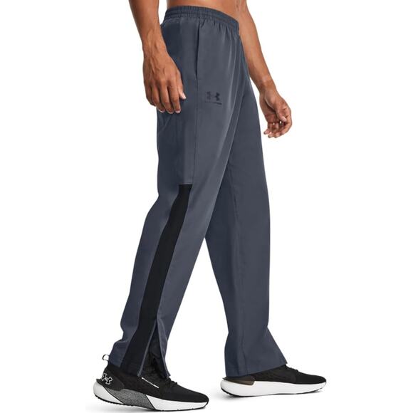 Under Armour Men's Vital Woven Track Sweat Pants Loose Fit Gray 2XL Ankle Zips - Picture 11 of 12